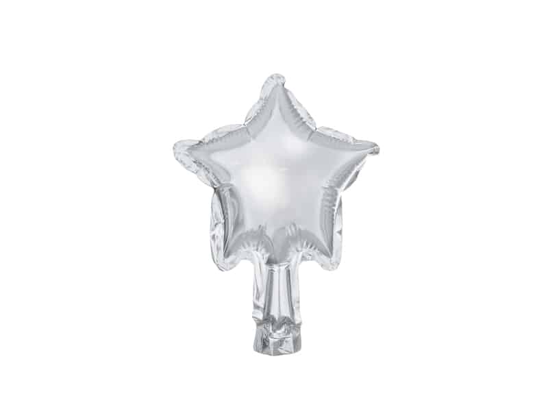 Balionėliai “Sidabrinės žvaigždutės, 12 cm” (25 vnt)