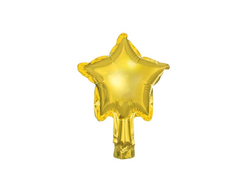 Balionėliai “Auksinės žvaigždutės, 12 cm” (25 vnt)