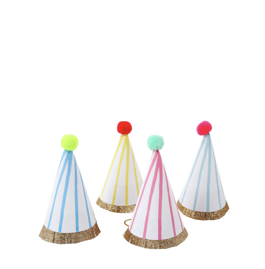 Mini kepurėlės "Spalvotos dryžuotos"