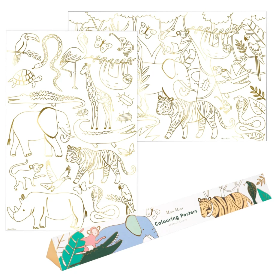 Spalvinimo plakatai "Safaris"