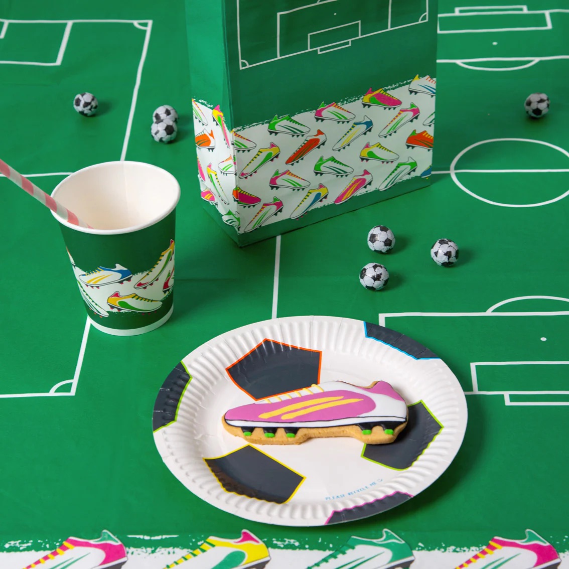 Lėkštės "Futbolo kamuolys spalvotas"